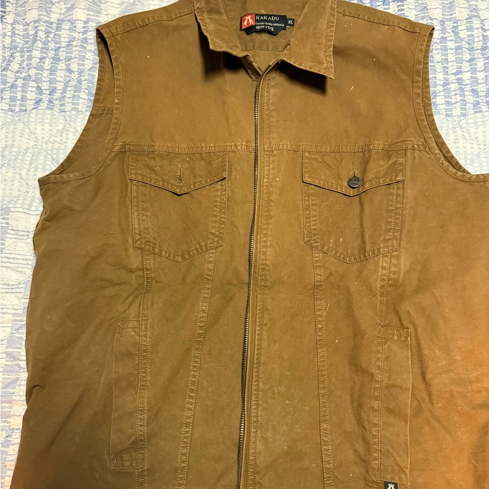 Men's Brown Sleeveless Jacket